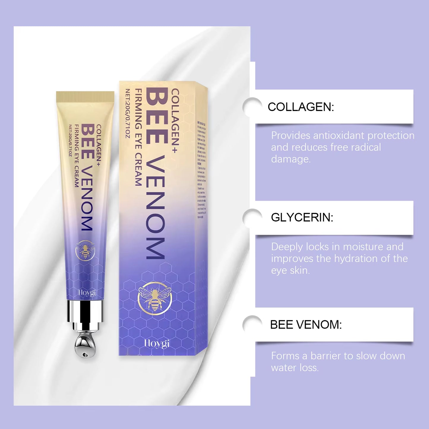 Bee Venom Eye Cream – Daily Moisturizing Treatment for Radiant, Firm, and Youthful Eyes