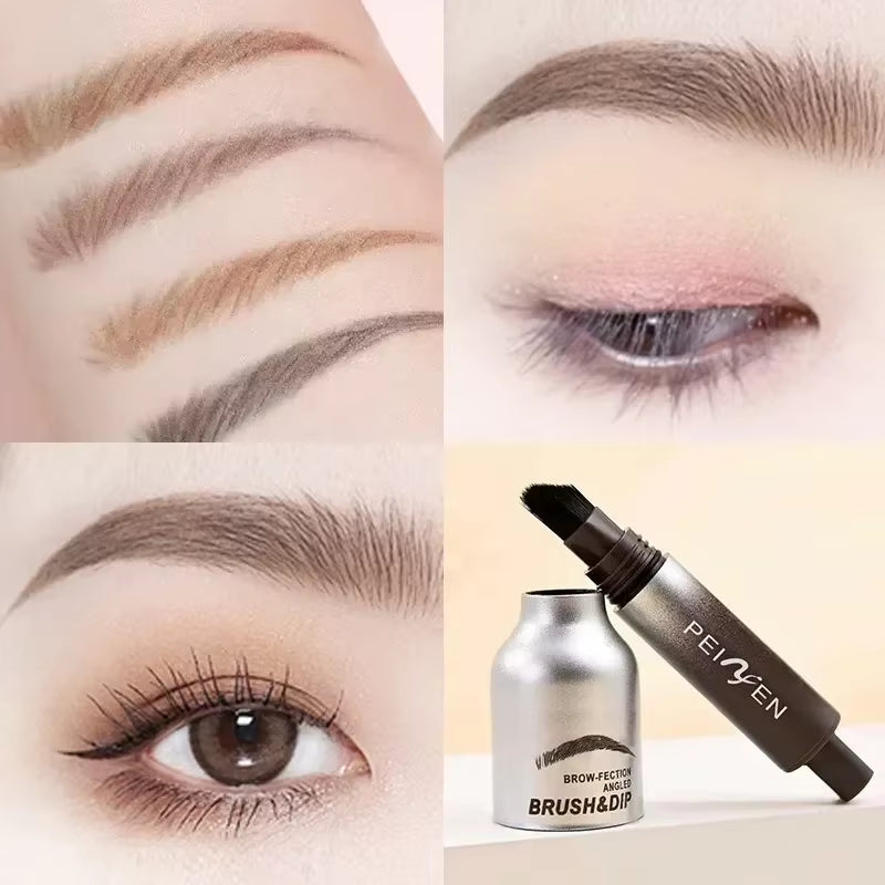 3D Dye Eyebrow Pencil – Waterproof, Smudge-Proof Brow Enhancer with Large Brush for Natural, Long-Lasting Black and Brown Brows