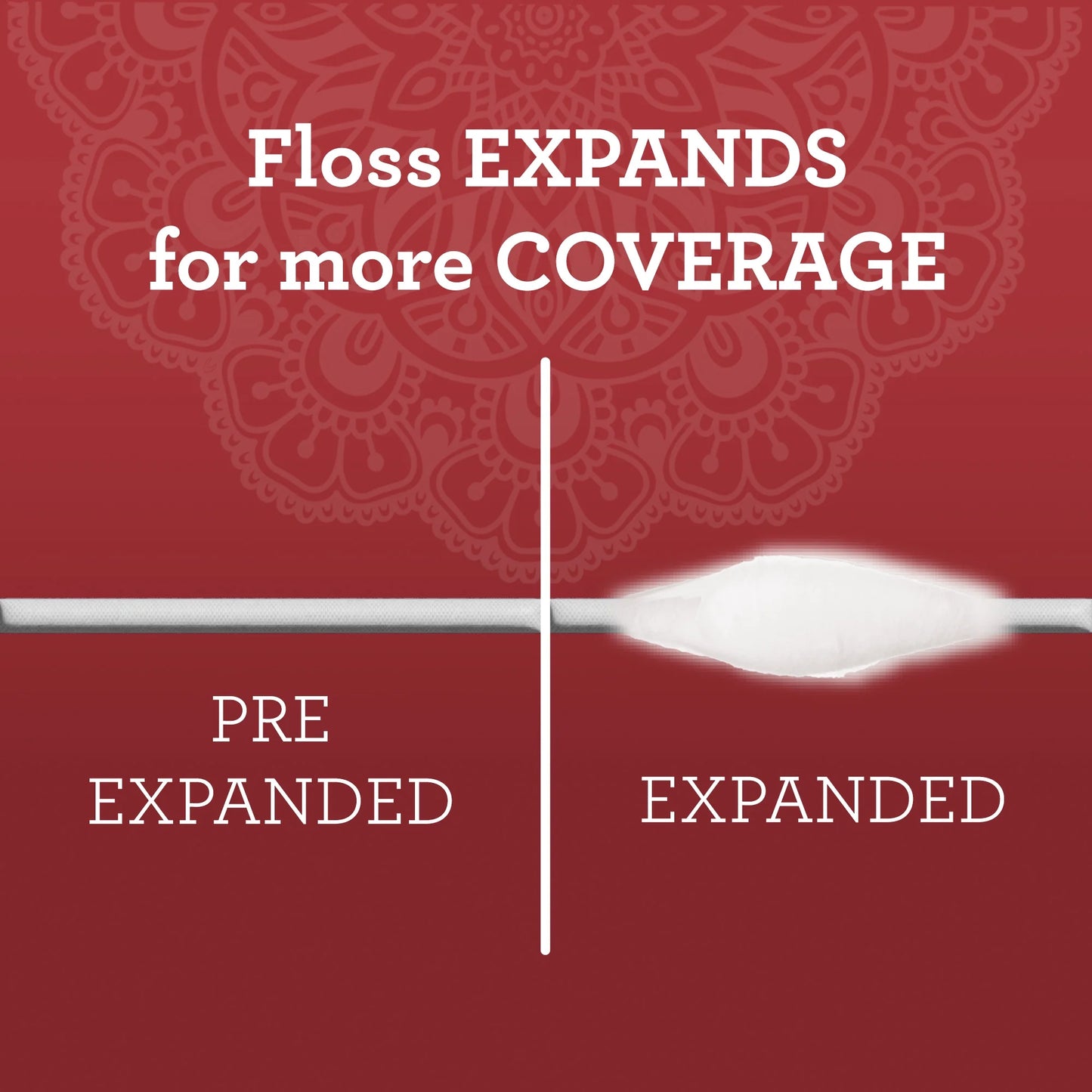 (3 Pack)  Expandable Waxed Dental Floss - Deep Gentle String Floss - Cinnamon Flavor - 55 Yards