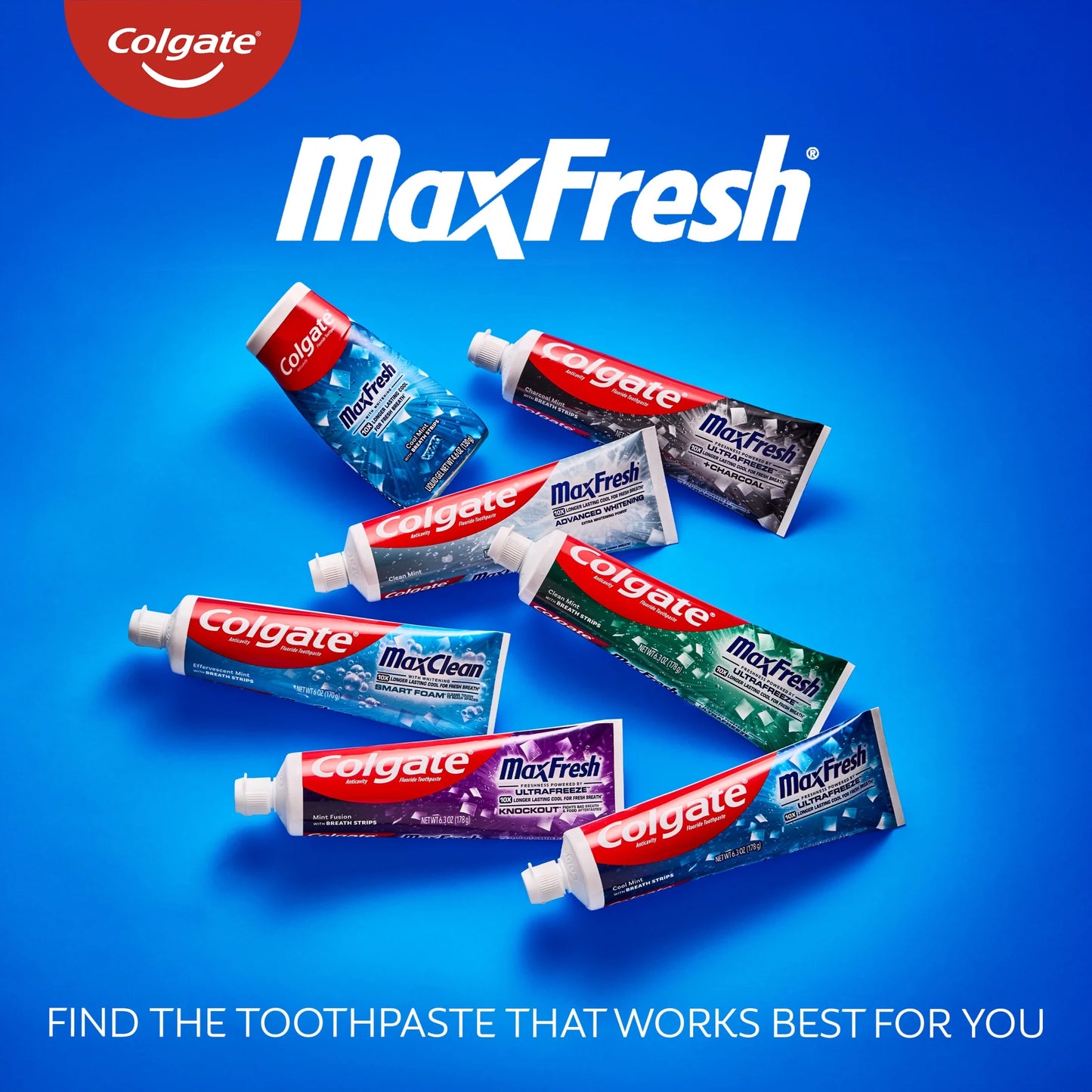 Maxfresh Cool Mint Toothpaste, Travel Toothpaste, 1.0 Oz