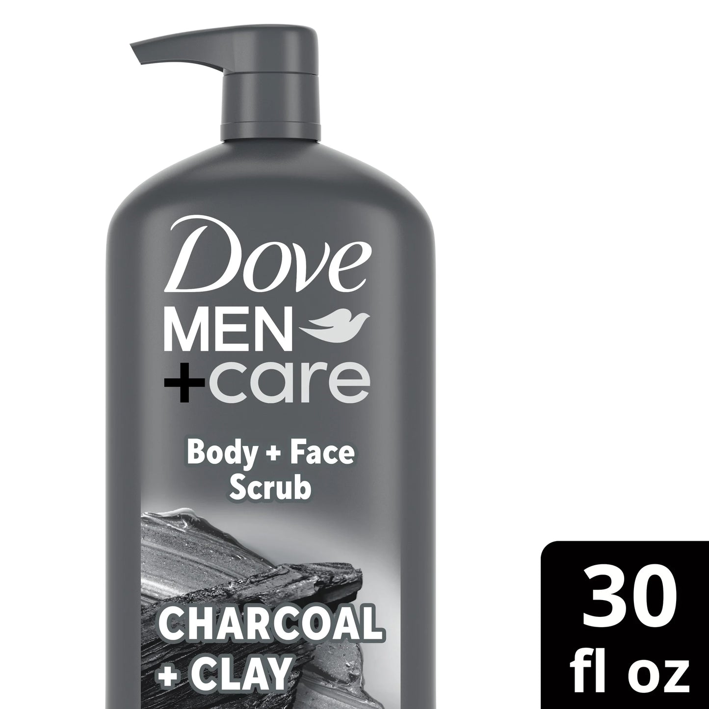 (4 Pack)  Purifying Hydrating Face & Body Wash for Men Charcoal & Clay, 30 Oz