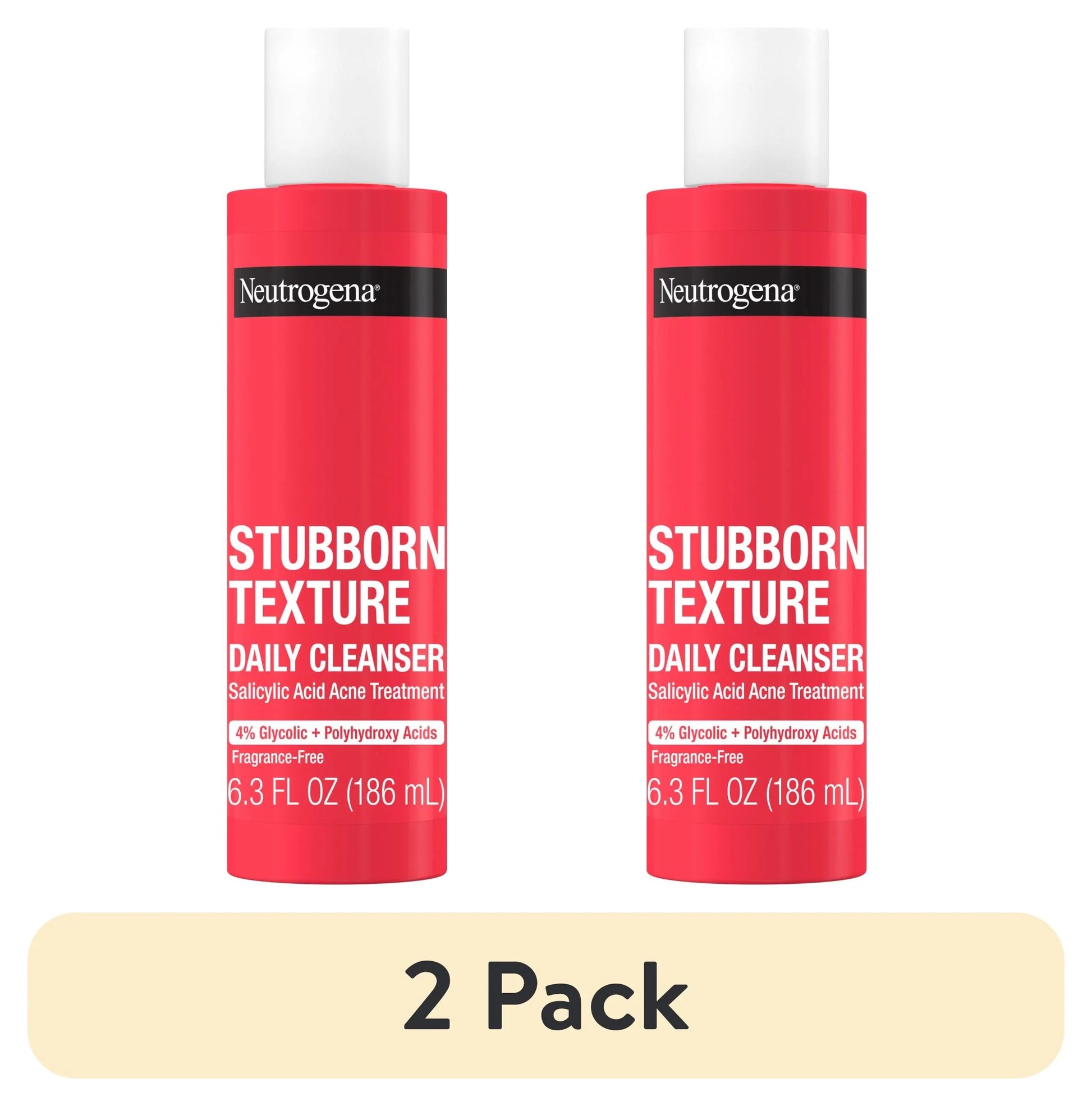 (2 Pack)  Stubborn Texture Daily Acne Facial Cleanser, 6.3 Fl. Oz