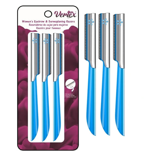 Beauty Womens Face Razor for Peach Fuzz Removal Facial Hair Shaver Dermaplaning Tool Women Travel Trimmer to Remove Fine Hair Blue Eyebrow Razors Remover Dermaplane Exfoliating Sensitive Skin